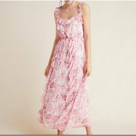 Gal Meets Glam Dresses & Skirts - Gal Meets Glam Cheryl Ruffled Maxi Dress Women's Size 10 NWT